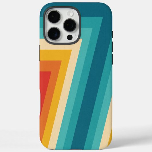 Kleurrijke Retrostrips - ontwerp van 70-80-inch Case-Mate iPhone Case (Achterkant)