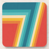 Kleurrijke Retrostrips - ontwerp van 70, 80 jaar Bier Onderzetter (Voorkant)