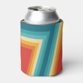 Kleurrijke Retrostrips - ontwerp van 70, 80 jaar Blikjeskoeler (Blikje Voorkant)