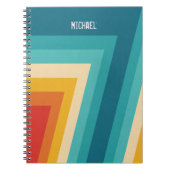 Kleurrijke Retrostrips - ontwerp van 70, 80 jaar Notitieboek (Voorkant)