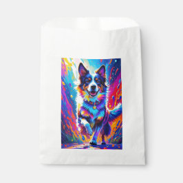 Kleurrijke reus gelukkige speelse grappige hond, s bedankzakje