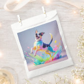 Kleurrijke reus gelukkige speelse grappige hond, s bedankzakje (Geknipt)