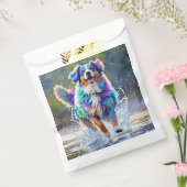 Kleurrijke reus gelukkige speelse grappige hond, s bedankzakje (Gezegeld)