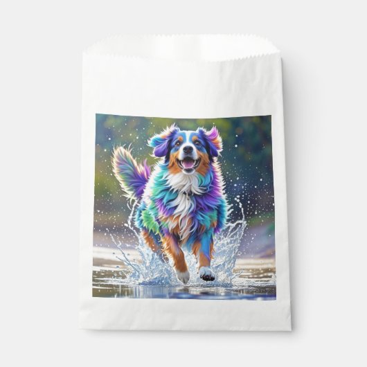 Kleurrijke reus gelukkige speelse grappige hond, s bedankzakje (Voorkant)