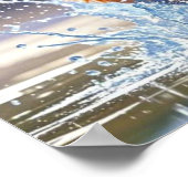 Kleurrijke reus gelukkige speelse grappige hond, s poster (Hoek)