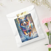 Kleurrijke reus vrolijke speelse grappige hond, sp bedankzakje (Gezegeld)