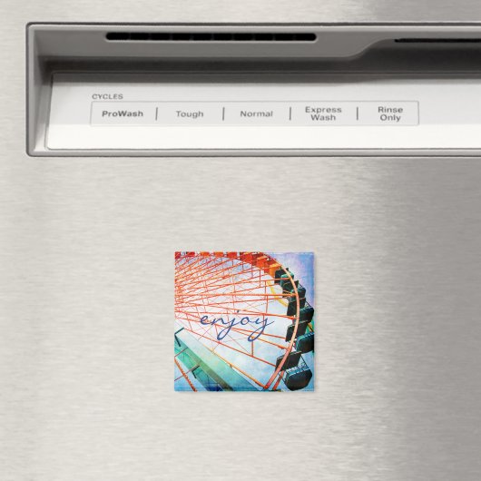 Kleurrijke reuzenrad carnaval genieten van scriptp magneet (Insitu (Vaatwasser))