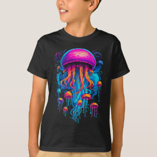 Kleurrijke Rhapsody: Kwallen in kosmische harmonie T-shirt