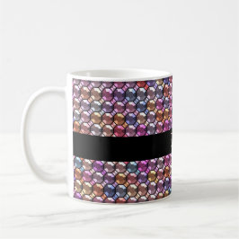 Kleurrijke Rhinestone met eigen naam Koffiemok