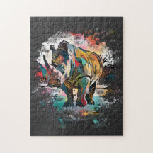 Kleurrijke Rhinoceros! | Zwart moeilijk