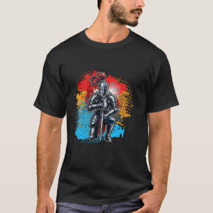 Kleurrijke Ridder Grappige Middeleeuwse Ridders Re T-shirt