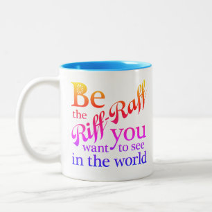 Kleurrijke Riff-Raff Tweekleurige Koffiemok