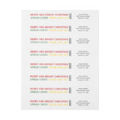 Kleurrijke rij kerstwensen minimaal (Vel)