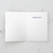 Kleurrijke rijen van dank u woorden grappig bedankkaart (Binnen)