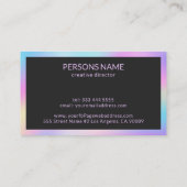 Kleurrijke, rijke textuur goud aangepaste typograf visitekaartje (Achterkant)