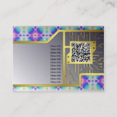 Kleurrijke rimpels, klein, transparant visitekaartje (Achterkant)