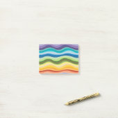 Kleurrijke rimpels patroon 2 post-it® notes (Op bureau)