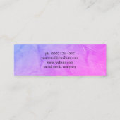 Kleurrijke rimpelstructuur mini visitekaartje (Achterkant)