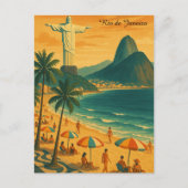 Kleurrijke Rio de Janeiro Brazilië Copacabana Beac Briefkaart (Voorkant)