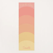 Kleurrijke Rise & Shine Naam Sunrise Geometrisch Yogamat (Voorkant)