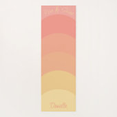 Kleurrijke Rise & Shine Naam Sunrise Geometrisch Yogamat (Achterkant)