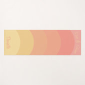 Kleurrijke Rise & Shine Naam Sunrise Geometrisch Yogamat (Voorkant (horizontaal))