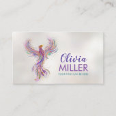 Kleurrijke Rising Phoenix Bird Visitekaartje (Voorkant)