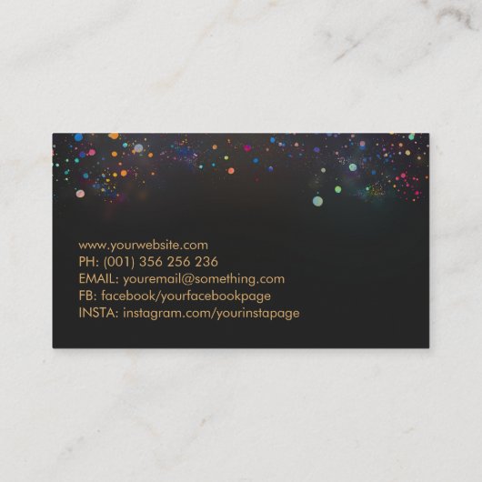 Kleurrijke Rising Phoenix Bird Visitekaartje (Achterkant)