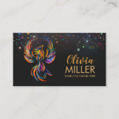 Kleurrijke Rising Phoenix Bird Visitekaartje (Voorkant)