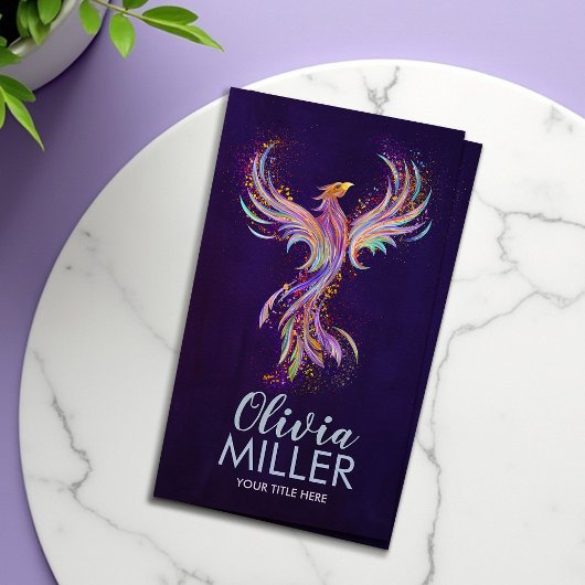 Kleurrijke Rising Phoenix Bird Visitekaartje