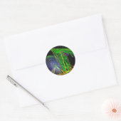 Kleurrijke ritten ronde sticker (Envelop)