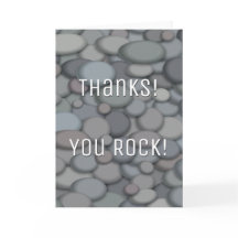 Kleurrijke River Rock bedankkaart