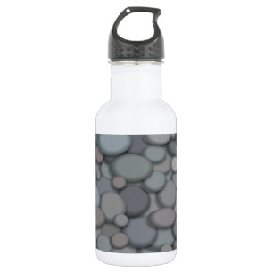 Kleurrijke riviersteen kiezelstenen kunst waterfles 