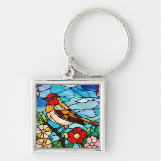 Kleurrijke Robin Sleutelhanger (Voorkant)