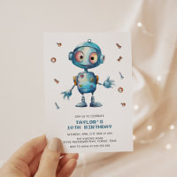 Kleurrijke Robot Jongens Verjaardagsfeestje