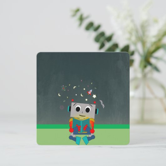 Kleurrijke Robot Kaart (Staand voorkant)