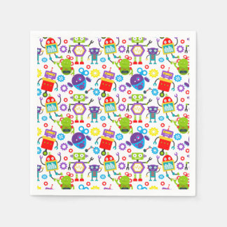 Kleurrijke Robot Party Servet