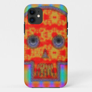 Kleurrijke robot schedel schilderen Case-Mate iPhone case
