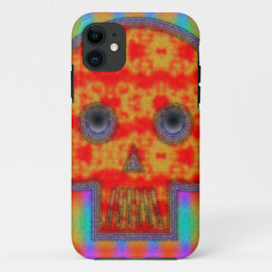 Kleurrijke robot schedel schilderen Case-Mate iPhone case