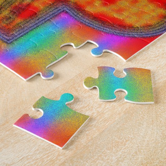 Kleurrijke robot schedel schilderen legpuzzel (Zijkant)