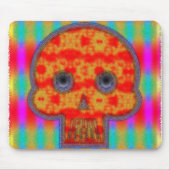 Kleurrijke robot schedel schilderen muismat (Voorkant)