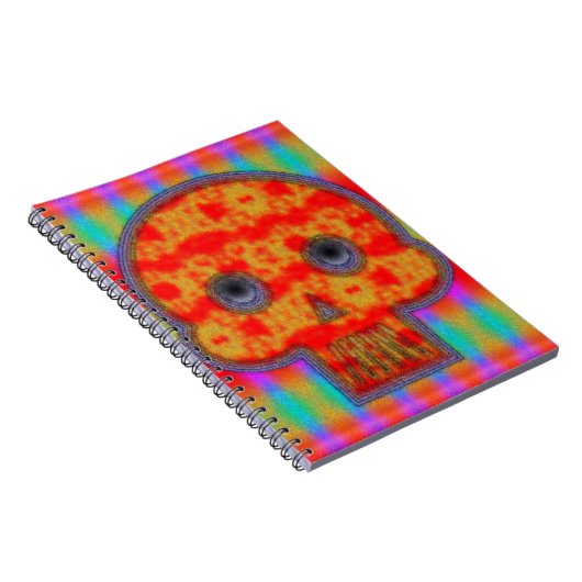 Kleurrijke robot schedel schilderen notitieboek (Rechterzijde)