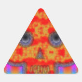 Kleurrijke robot schedel schilderen sticker (Voorkant)