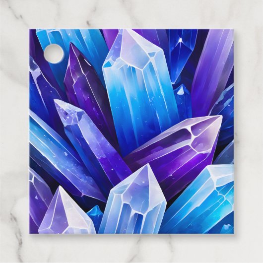 Kleurrijke Rock Crystal Art Gift Labels (Voorkant)