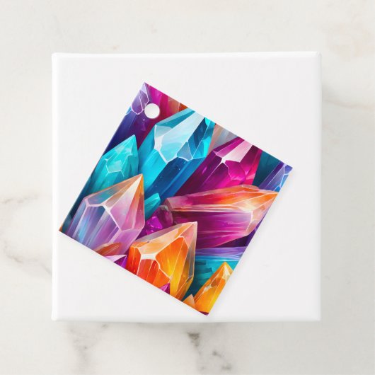 Kleurrijke Rock Crystal Art Gift Labels (In situ)