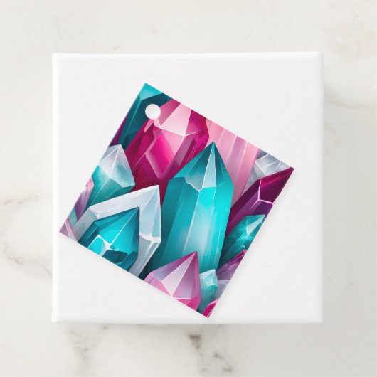 Kleurrijke Rock Crystal Art Gift Labels (In situ)