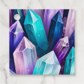 Kleurrijke Rock Crystal Art Gift Labels (Voorkant)