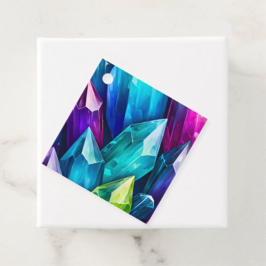 Kleurrijke Rock Crystal Art Gift Labels (In situ)