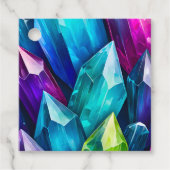 Kleurrijke Rock Crystal Art Gift Labels (Voorkant)