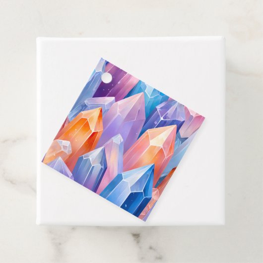 Kleurrijke Rock Crystal Art Gift Labels (In situ)